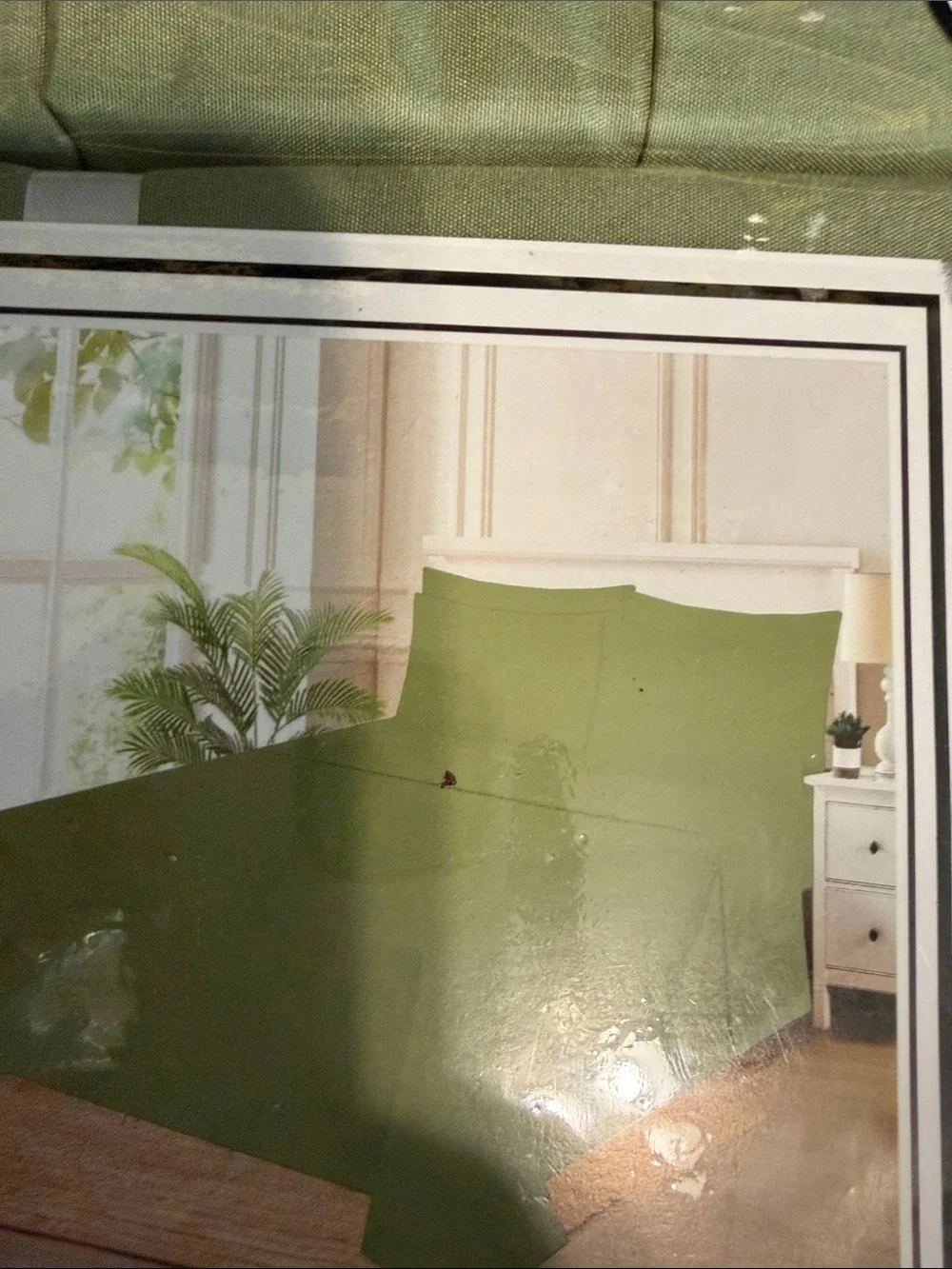 6-Piece Dyed Bedsheet Set - Olive Green (King)